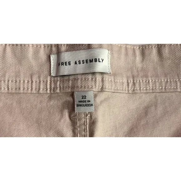 NWT Women Shorts plus Size 22 Free assembly Pink stretch pockets - Picture 7 of 8